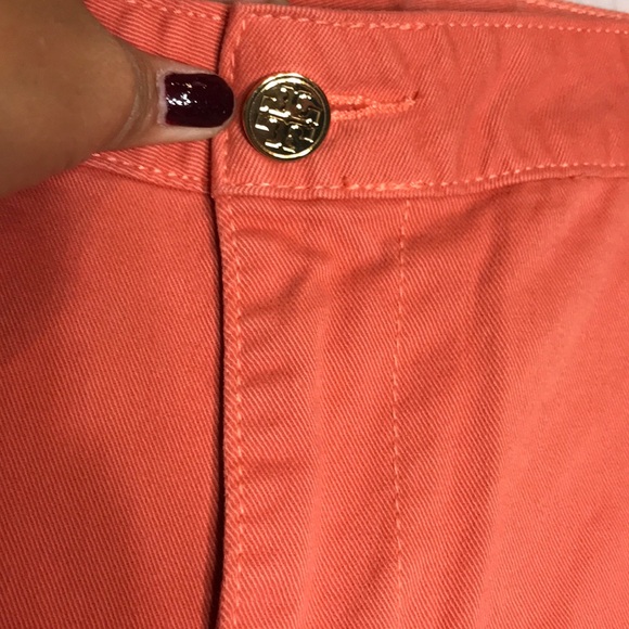 Tory Burch Orange Salmon High Rise Jeans - Picture 4 of 8
